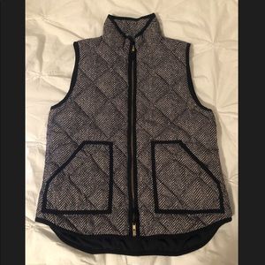 J. Crew Herringbone Puffer Vest